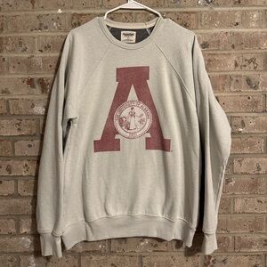 University of Alabama Seal Crewneck Light Gray Size Large